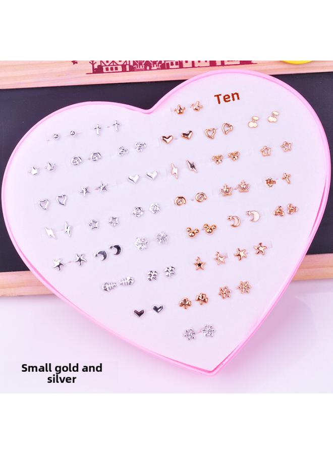Simple Acrylic Resin Set Earrings Earrings Women's Earrings Love Stall Jewelry Plastic Box 