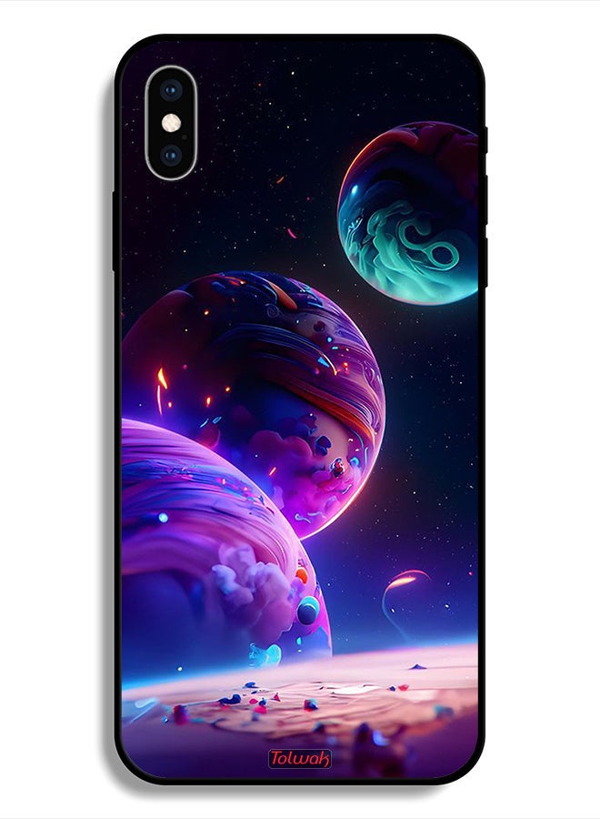 Tolwak Protective Case For Apple iPhone X Planet Pattern - Image 1