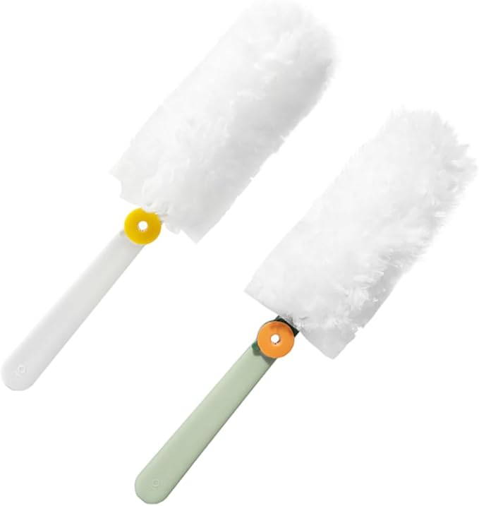 2 Pack Microfiber Duster for Home Office Furniture Cleaning Static Electricity Removal Lightweight - Image 1