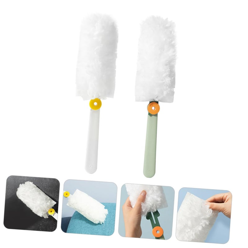 2 Pack Microfiber Duster for Home Office Furniture Cleaning Static Electricity Removal Lightweight - Image 4