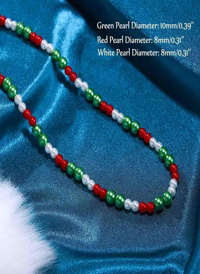 ياليس قلادة عيد الميلاد من ياليس، قلادة تشوكر من اللؤلؤ الملون، قلادات مزينة بالخرز للنساء (ملون-C) - Image 5