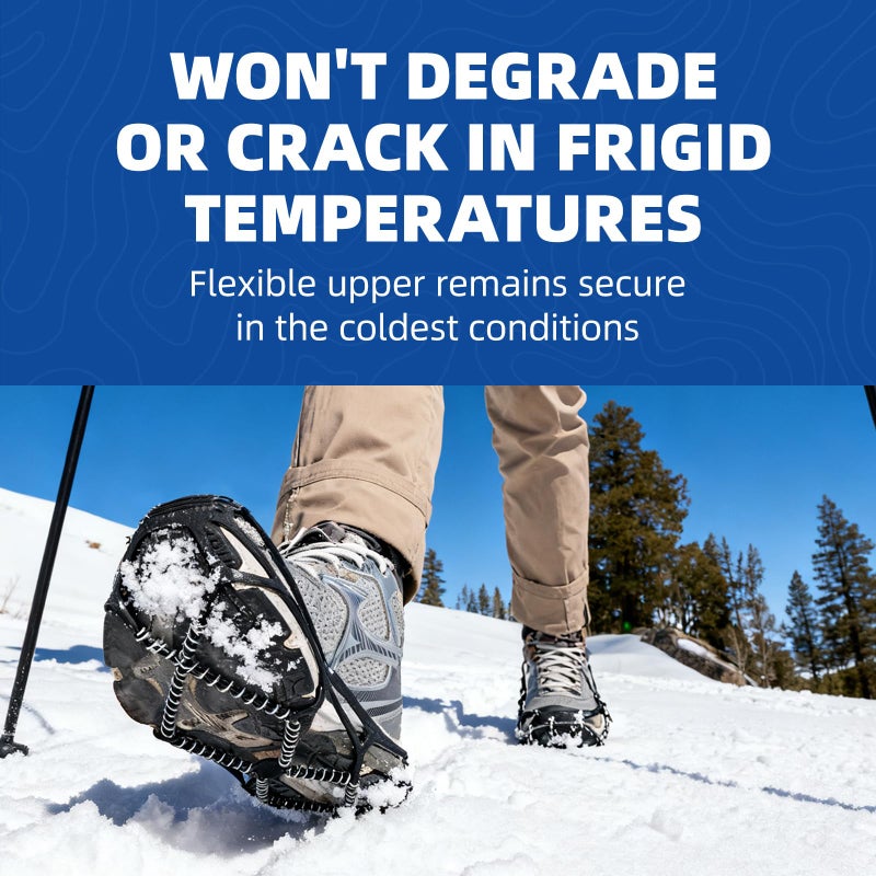 Tbest Ice Grips for Shoes - 360-Degree Grip on Snow Ice, 1 Pair Non Slip Gripper Anti-Slip Grips for Outdoor Mountain Climbing, Hiking Shoes - Abrasion & - Unisex - Image 3