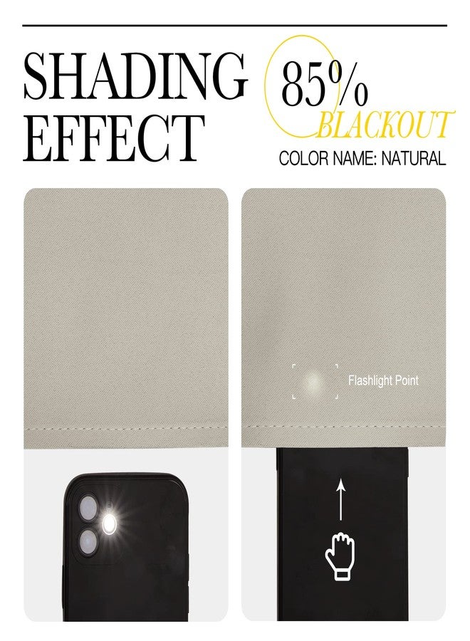 NICETOWN ستائر مطبخ NICETOWN للديكور، ستائر معزولة حرارياً مع حلقات لتعتيم الغرفة / الألواح للغسيل (طبيعي، 2 لوح، W42 x L68 بوصة) - Image 5