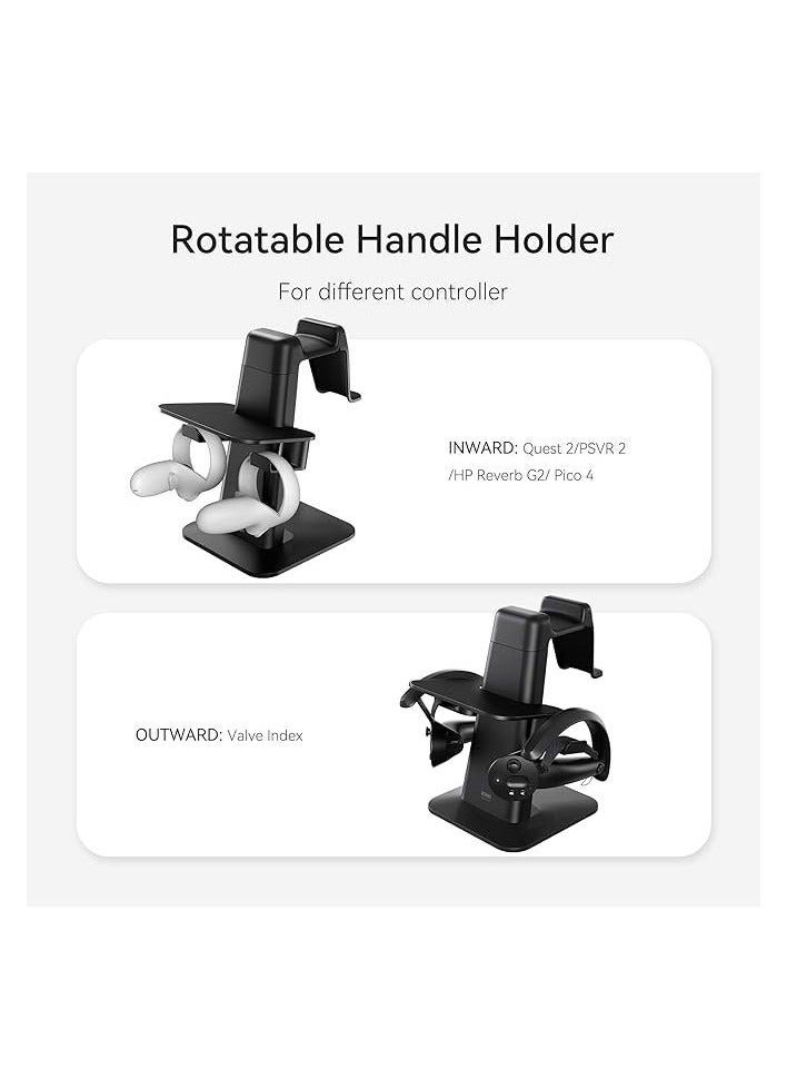 Raxoom Upgraded Accessories for VR Stand Switch Stand, VR Stand for Quest 2/Quest/Rift S/HP Reverb G2 Headset Touch Controllers  - Image 4