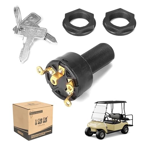 9.99WORLD MALL Golf Cart Ignition Switch with Keys for Club Car DS 1996-up, OEM# 1018263-01 - Image 1