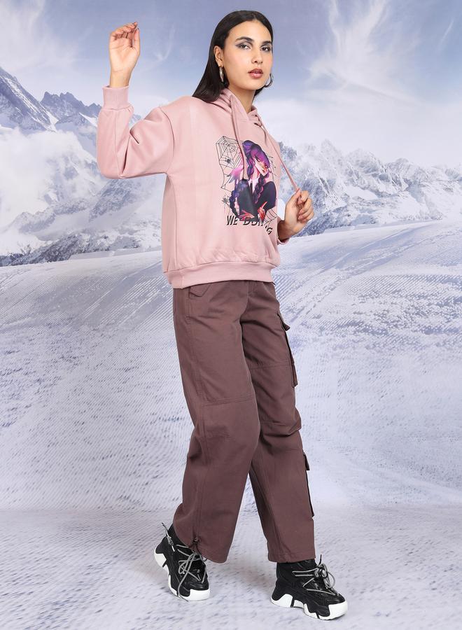 Tokyo Talkies Oversized Wednesday Graphic Print Hoodie by Styli - Image 2