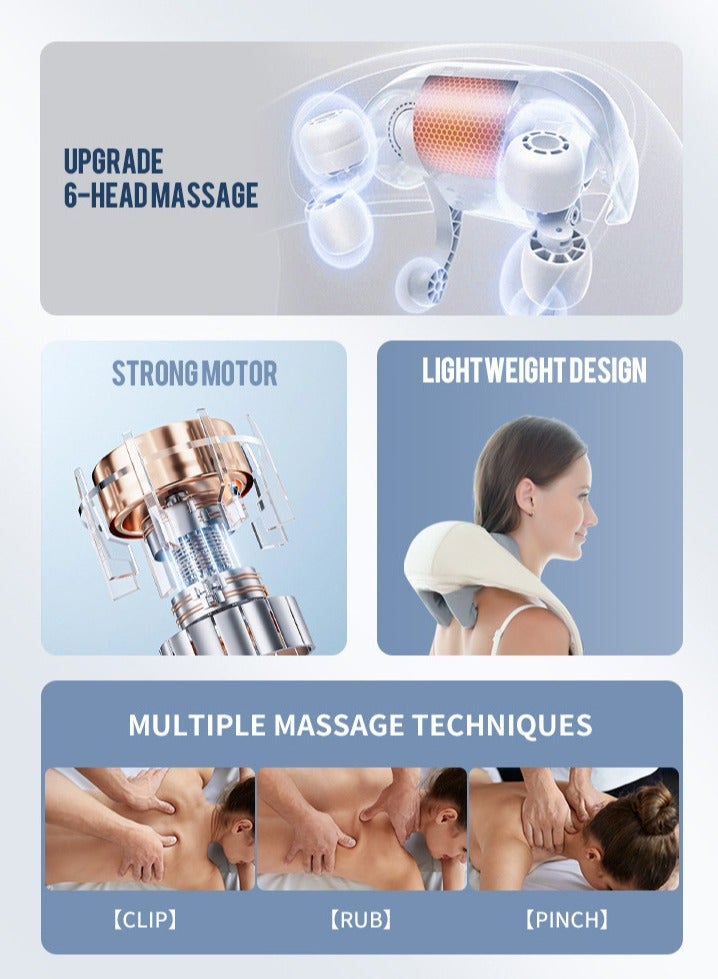 Generic Multi-Functional Neck Massager - Realistic Kneading for Shoulder, Neck, and Back Relief - Image 4