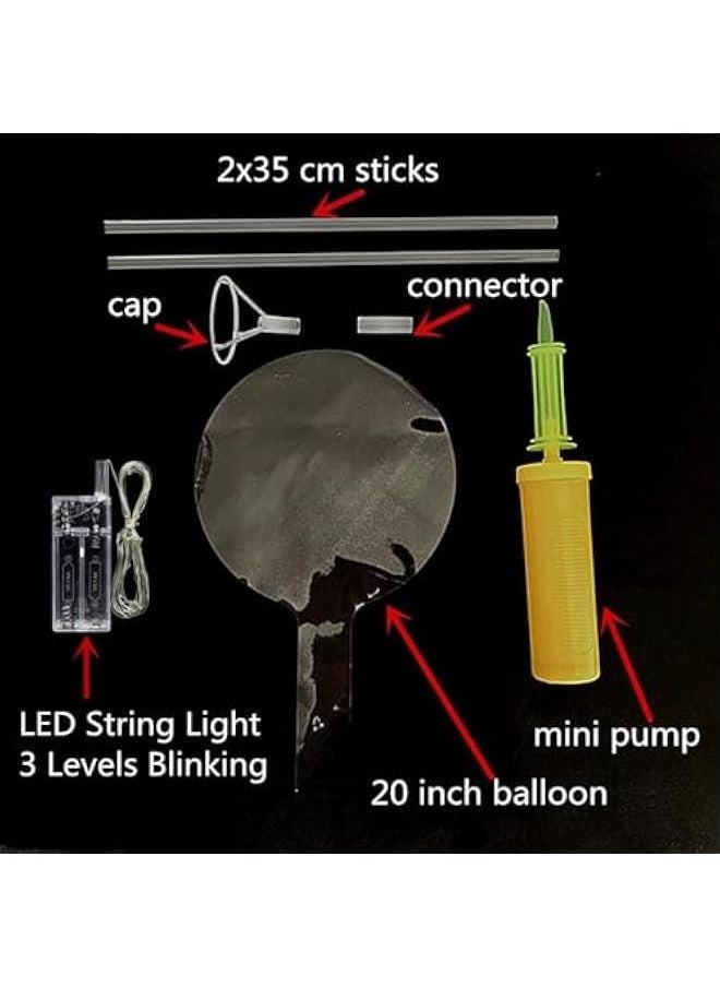 Arabest - 6 LED Bobo Balloons with String Lights - Glow Up Your Party Decorations - Image 1