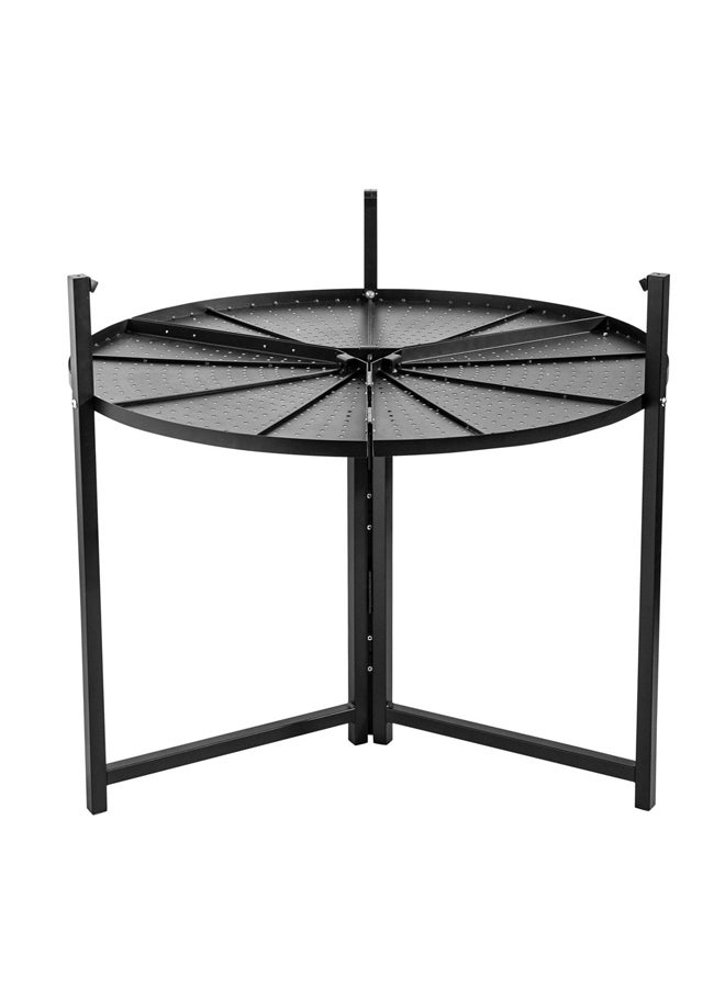 السنيدي طاولة شواء قابلة للطي، شبك السعادة، اسود، مقاس 85*96 سم - Image 2
