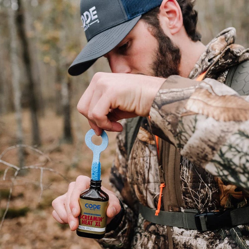 Code Blue Screamin Heat Enhanced Estrous Deer Attractant, Pure Doe Urine in Amber Glass Bottle, Premium Hunting Scent to Lure Rutting Bucks, 2 fl oz - Image 2