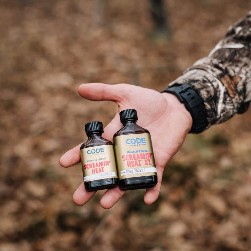 Code Blue Screamin Heat Enhanced Estrous Deer Attractant, Pure Doe Urine in Amber Glass Bottle, Premium Hunting Scent to Lure Rutting Bucks, 2 fl oz - Image 3