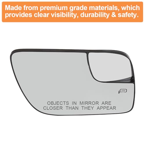 Senzeal Passenger Side Heated Mirror Glass Replacement for Ford Explorer 2011-2019 Blind Spot Mirror Glass BB5Z-17K707-B (Right Side) - Image 3