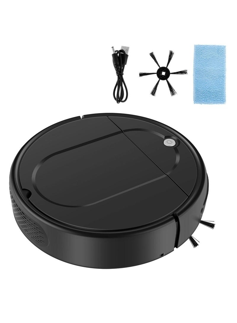 روبوت مكنسة كهربائية لتنظيف الأرضيات، مكنسة ذكية بقدرة شفط 4500PA، تعمل بهدوء، قابلة لإعادة الشحن، روبوت لتنظيف الفرش، متعددة الوظائف للتنظيف اليومي. - Image 1