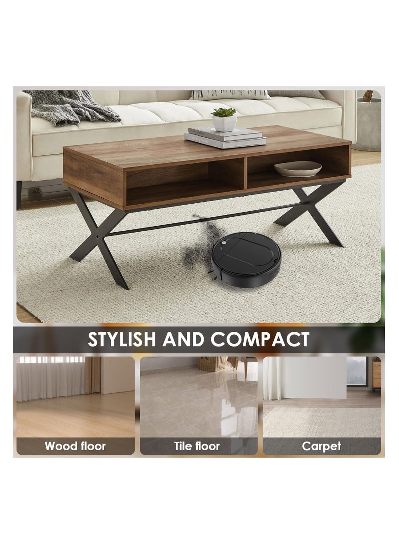 روبوت مكنسة كهربائية لتنظيف الأرضيات، مكنسة ذكية بقدرة شفط 4500PA، تعمل بهدوء، قابلة لإعادة الشحن، روبوت لتنظيف الفرش، متعددة الوظائف للتنظيف اليومي. - Image 2