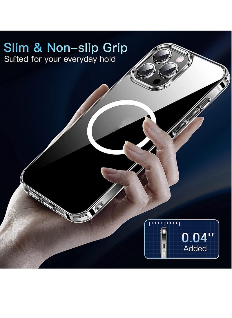 glassology Iphone 15 Pro Max Magsafe Shockproof Anti Yellowing Crystal Clear Protection Bumper Case Cover (Transparent)  - Image 3
