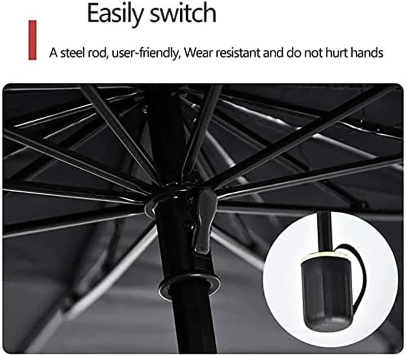 SCIENISH Car Umbrella Sun Shade Cover, Foldable Sun Shades Car for Windshield Parasol to Keep Your Vehicle Cool and Damage Free, Block Heat UV Rays Sun Visor Protector, Easy to Use (57 * 31 Inch) - Image 2