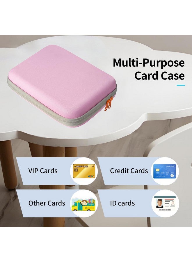 SARLAR حافظة بطاقات SARLAR متوافقة مع حافظة بطاقات Yoto و Yoto Mini مشغل الموسيقى للأطفال، مجلد محمول ناعم بسحاب و 120 جيب للمشغل. حافظة مجلد للسفر (وردي) - Image 5