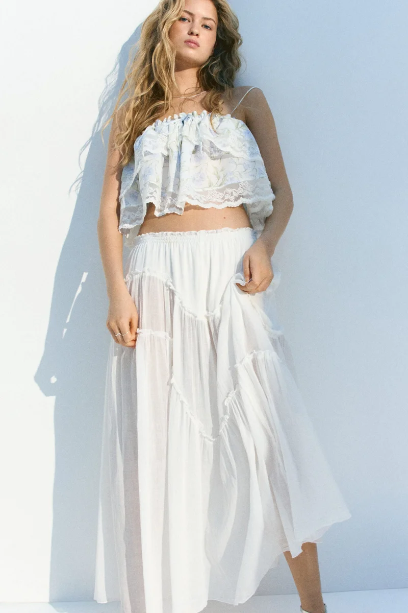 H&M Tiered maxi skirt