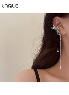 Unique Clip Earrings - Butterfly Clip Earrings - Non-Perforated Tassel Clip Earrings - Shiny Sophisticated Elegance Clip Earrings Women's Butterfly Wings  - Image 5