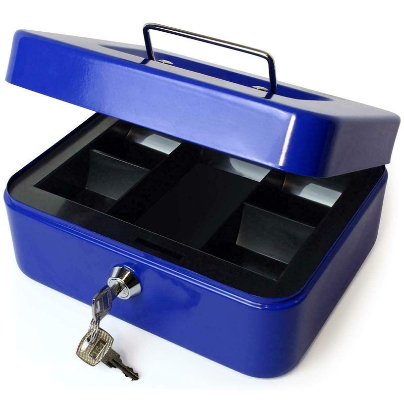 Boriva Latest Heavy Metal New Locking Large Cash Box For Home Office Shop Money Cash, Multi-color -BL-02 - Image 1