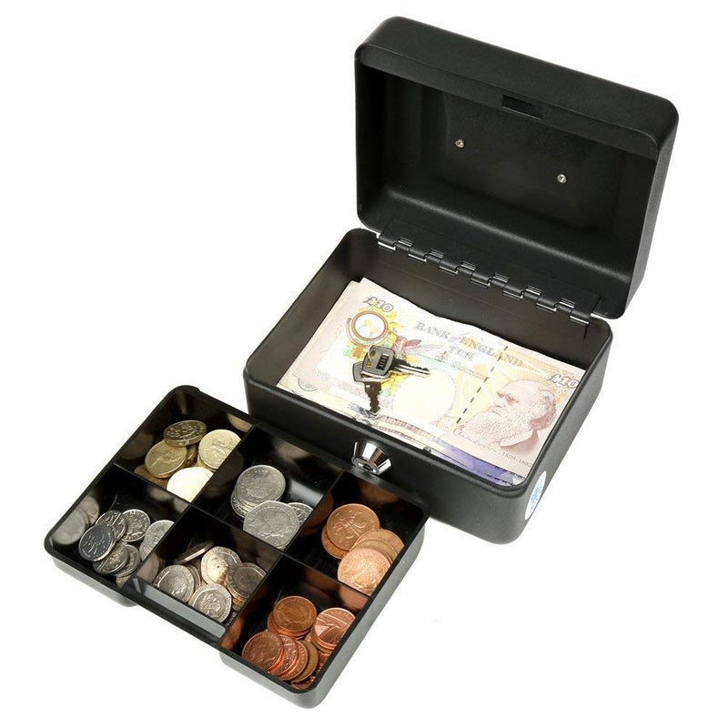 Boriva Latest Heavy Metal New Locking Large Cash Box For Home Office Shop Money Cash, Multi-color -BL-02 - Image 3