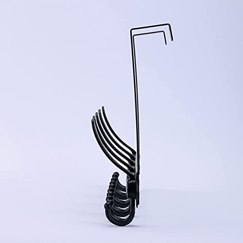 Encozy Over The Door Hooks,Coat Rack for Hanging Clothes Hat Towel (Heavy Duty Black 1pcs) … - Image 4