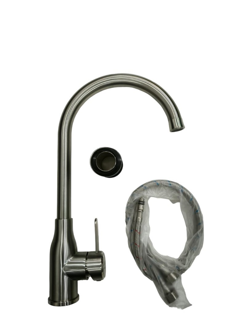 D&N Premium High-Quality Sink Mixer Kitchen Faucet | Modern Single Handle Design - Image 2