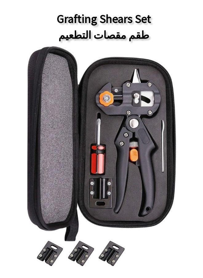 XiuWoo Garden Tool Accessories,Garden Grafting Tool Set, Pruning Shears Set, Two-In-One Garden Pruning Tools, Pruning Shears, Fruit Tree Pruning Shears Set, Including Grafting Knife, Replacement Blades, For Pruning Plant Branches And Fruit Trees  - Image 1