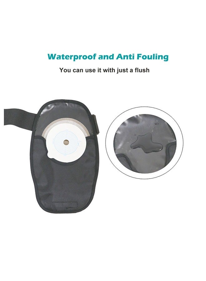 1PCS Waterproof Ostomy Bag Covers Adjustable Universal Stoma Pouch Cover Ostomy Supplies for ileostomy (Black) - Image 5