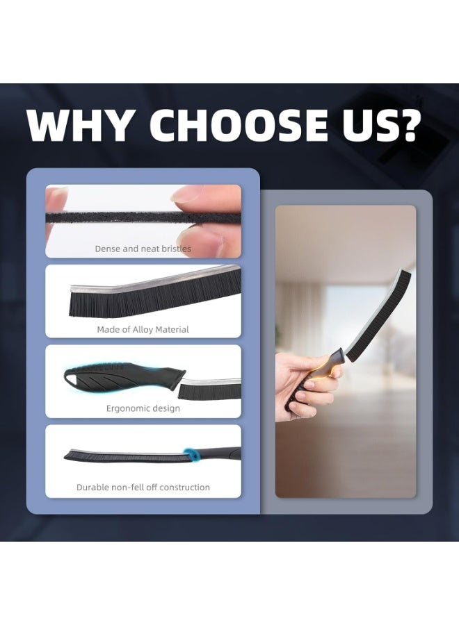 HPMY 2PCs Crevice Cleaning Brushes, Cleaner Scrub Brush Tool for Hard to Reach Tight Space, Home Essentials, Cleaning Supplies for Shower, Bathroom, Kitchen, Toilet, Window - Image 4