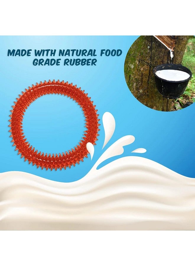 Durable Pet Puppy Dog Squeaky Chew Toys, Bite Resistant Non-Toxic Soft Natural Rubber Ring With Thread Pet Puppy Dog Squeaky Chew Toys, Pack Of 1 - Image 3