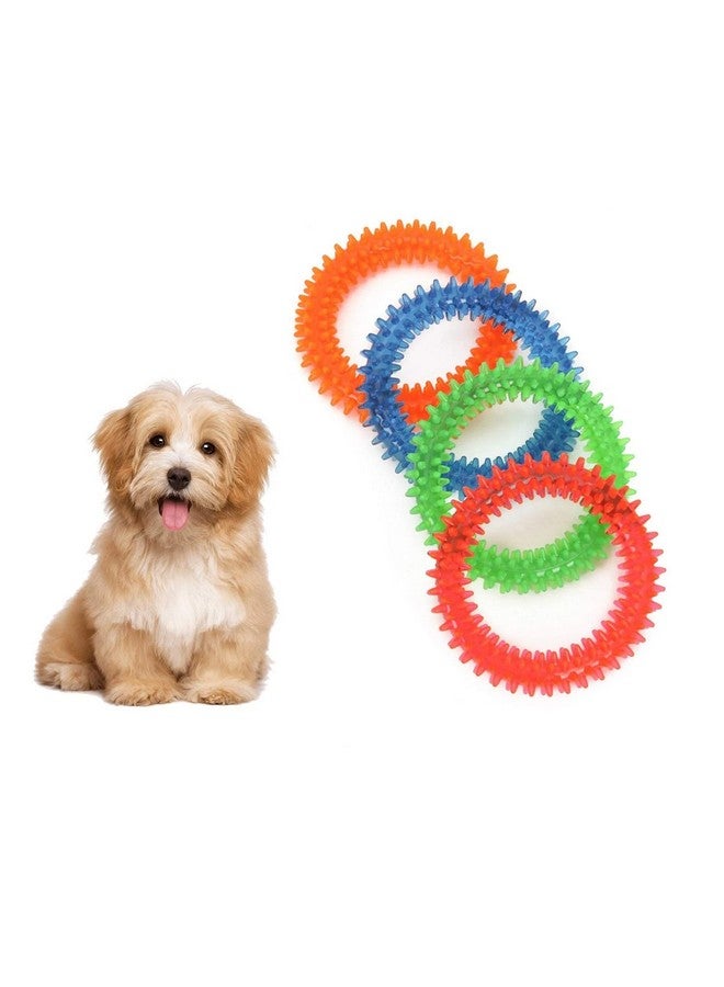 Durable Pet Puppy Dog Squeaky Chew Toys, Bite Resistant Non-Toxic Soft Natural Rubber Ring With Thread Pet Puppy Dog Squeaky Chew Toys, Pack Of 1 - Image 1