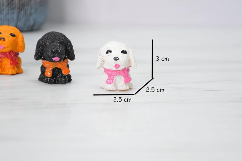 DECZO Set of 4 Puppies Resin Miniature (3X2.5X2.5 cm) - Image 3