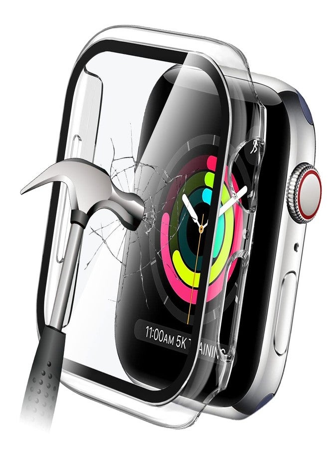 YMHML Compatible with Apple Watch 38mm Series 3/2/1 Case with Built-in Tempered Glass Screen Protector, Thin Guard Bumper Full Coverage Hard Cover for iWatch Accessories - Image 1