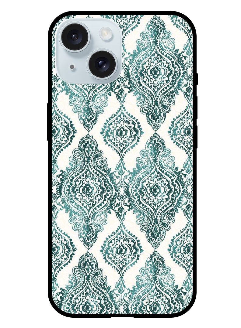 Theodor Protective Case Anti Scratch Shock Proof Bumper Cover For iPhone 15 Plus Green Pattern - Image 1