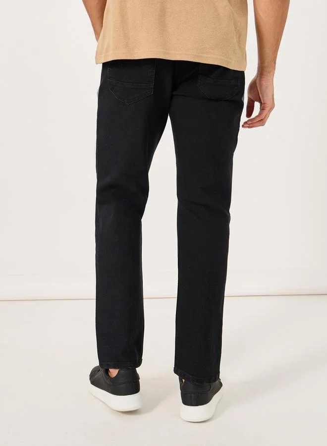 Styli Slim Fit Jeans with Ripped Details