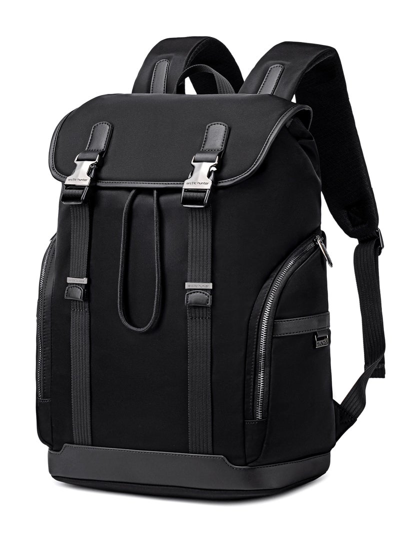 ARCTIC HUNTER Durable Travel Backpack Water Resistant 18 L Computer Bag with Luggage Carry Strap and Anti-Theft Compartment for Men and Women, B00832, Black - Image 1