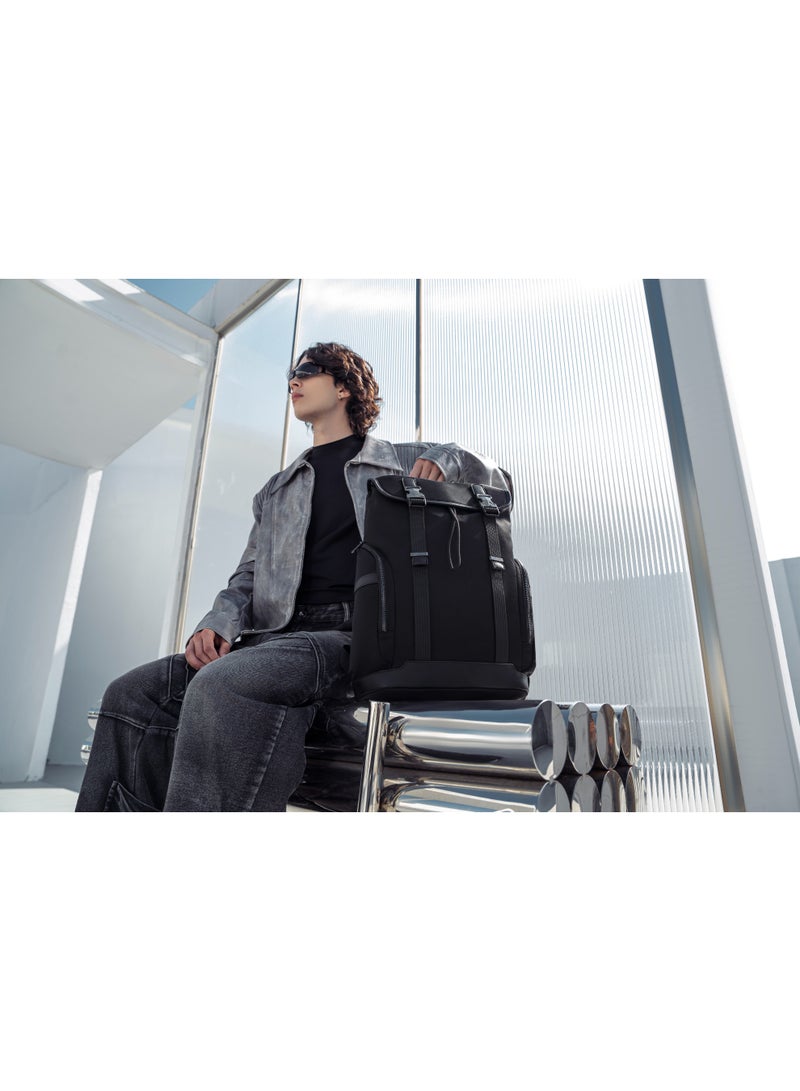 ARCTIC HUNTER Durable Travel Backpack Water Resistant 18 L Computer Bag with Luggage Carry Strap and Anti-Theft Compartment for Men and Women, B00832, Black - Image 2