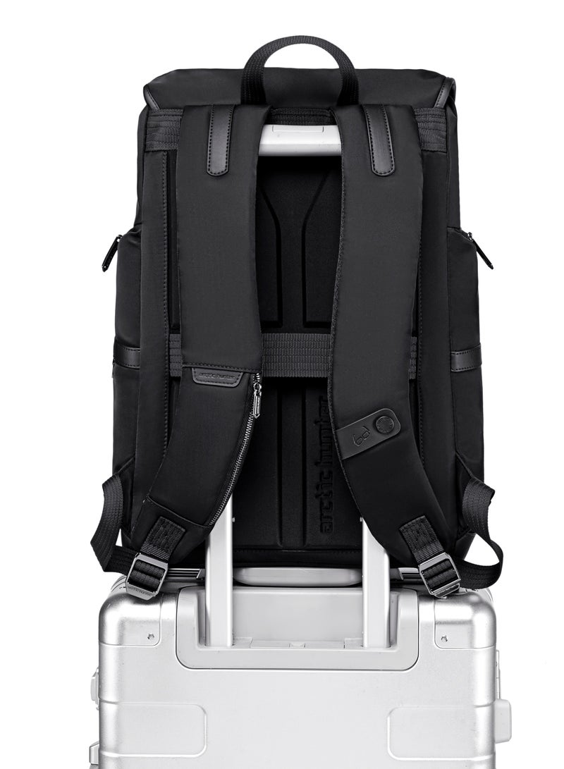ARCTIC HUNTER Durable Travel Backpack Water Resistant 18 L Computer Bag with Luggage Carry Strap and Anti-Theft Compartment for Men and Women, B00832, Black - Image 5