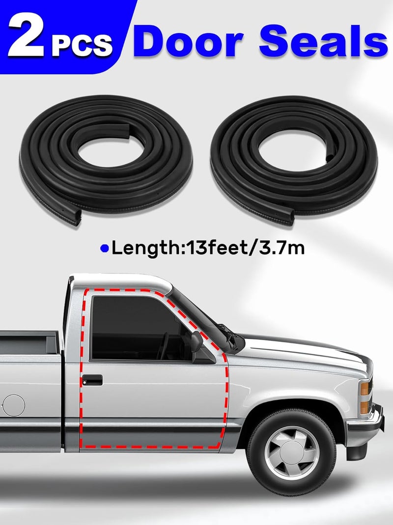 Mardarth 8PCS Front Door Window Molding Rubber Felt Trim Seal Weatherstrip Kit for GM Trucks and SUVs - Image 4