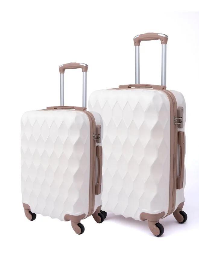 LIMRA Travel bags consisting of 2 luggage bags with a solid and strong design, size 24"16" inches beige/gold