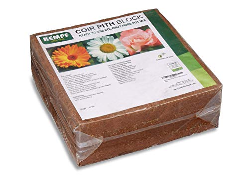Kempf Organic Coco Coir Brick (10lbs) - Expanding Garden Soil & Potting Mix, for Indoor Plants & Outdoor Plants, Washed Coconut Husk Fiber Planting Seed Starter - Image 1