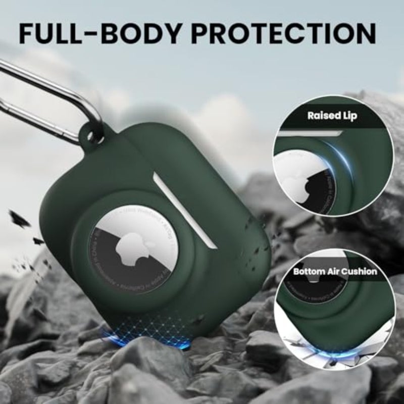 2 in 1 Silicone Case Compatible with and AirTag 2/1, Shockproof Protective Case Cover for rd Generation 2025 with Cleaner Kit and Carabiner - Image 3