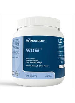 Life Enhancement Wow Drink Powder | with B12, Niacin, Caffeine, Taurine, Phenylalanine, Vitamin C, & More | 74 Servings  - Image 1