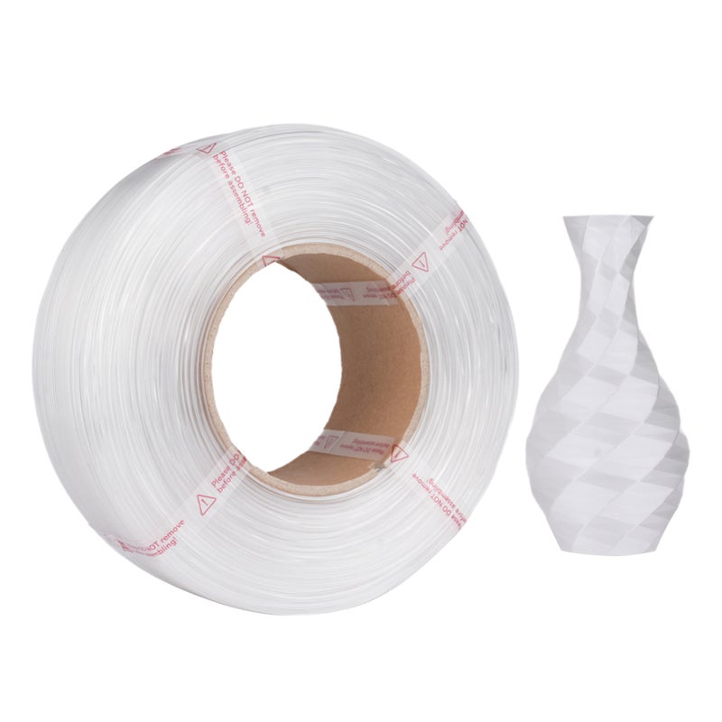 خيوط 3D PETG بقطر 1.75 مم، وزن 1 كجم (2.2 جنيه)، خيوط طباعة ثلاثية الأبعاد بصلابة أعلى، متوافقة مع معظم طابعات 3D مثل كرياليتي (Creality)، بروسا (Prusa)، إليجو (ELEGOO)، بامبو لاب (Bambu Lab)، أنكر ماكر (AnkerMaker) - لون أبيض - Image 1