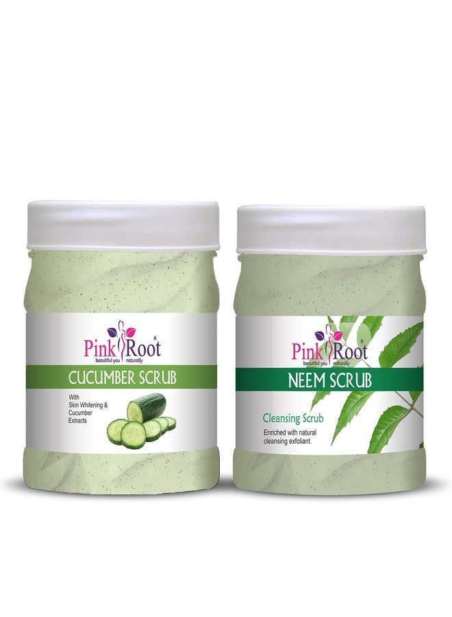 Pink Root Cucumber Scrub 500gm with Neem Scrub 500gm - Image 1