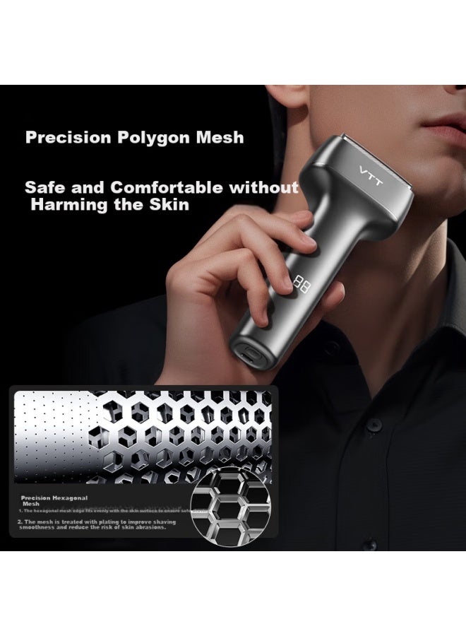 Vtt Mini Hammer Men's Portable Reciprocating Electric Shaver Full Body Washable Portable Carrying Gift For Boyfriend Husband Birthday New Year's Gift - Image 4