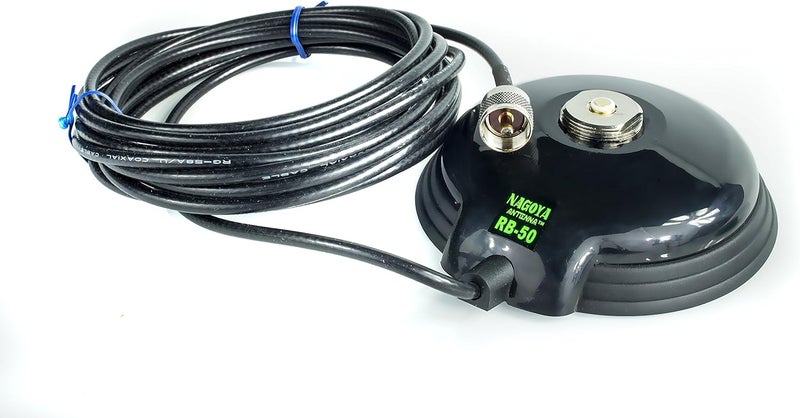 BTECH Nagoya RB-50 Premium Magnet Mount for NMO Antennas - Heavy Duty, Universal Compatibility with 18' RG-58A/U Cable & PL-259 Connector - Secure & Durable with Enhanced Signal Performance - Image 3