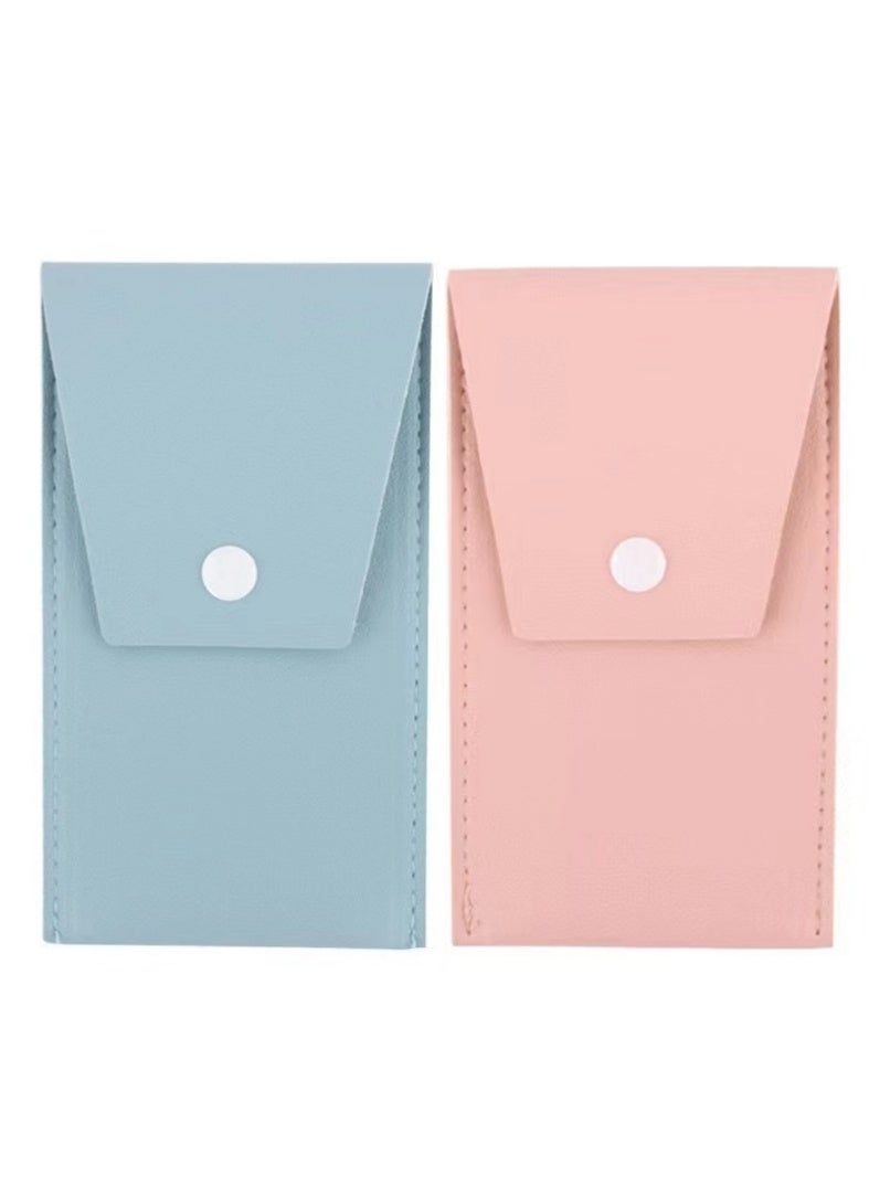 Two-piece makeup brush set in pink and Tiffany blue with 8 mini brushes per bag – practical and stylish design for travel and everyday use - Image 1