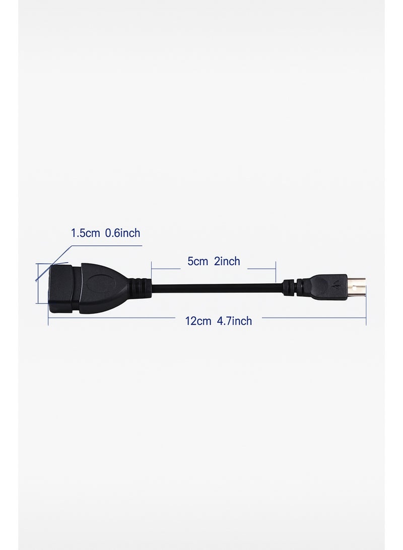 Micro USB Male to USB Female OTG Adapter – 10cm Short Cable – Data Transfer & Peripheral Connection  - Image 3
